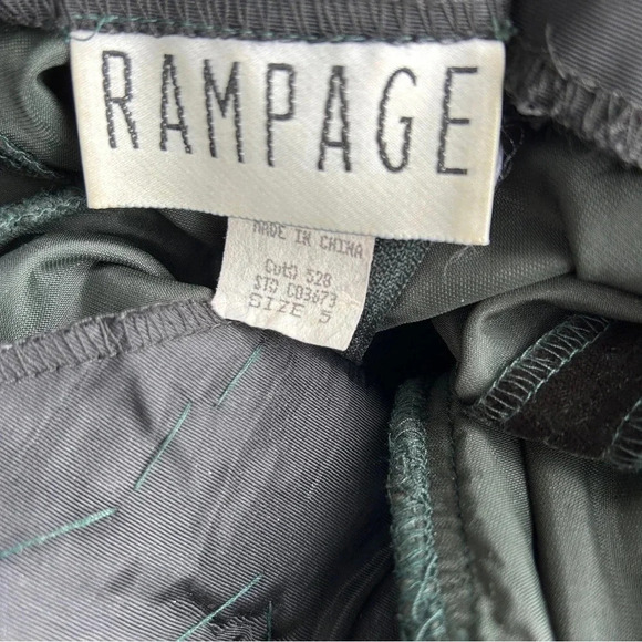 VTG 90s Rampage Velvet Long Maxi Dress Green Off The Shoulder Sparkle Embroidery - Picture 5 of 6